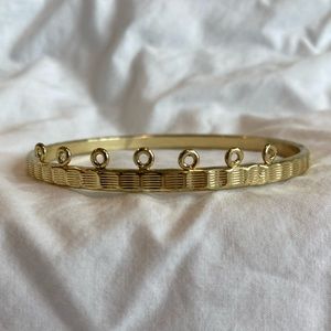 Gold unique bangle bracelet